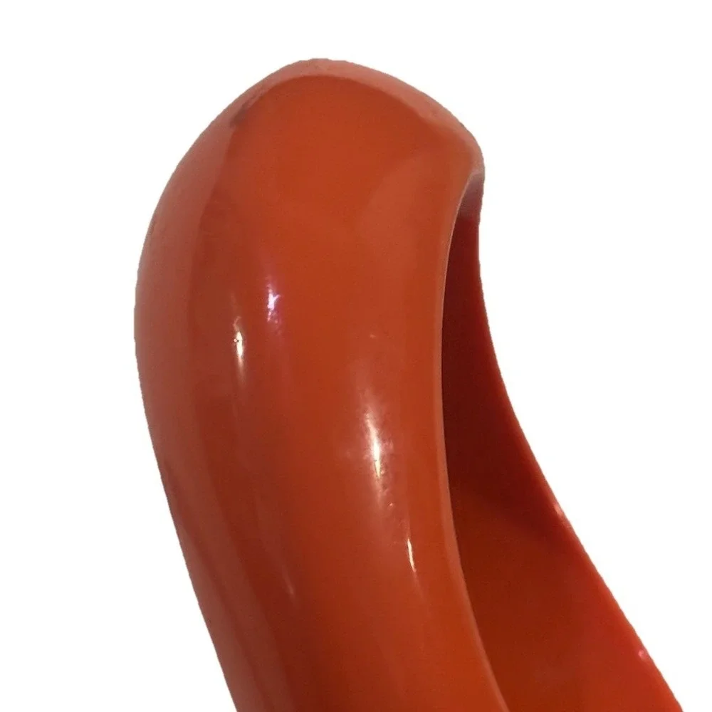 Vintage Lucite Bracelet Chunky‎ Coral Color Bangle 1-1.5x8
